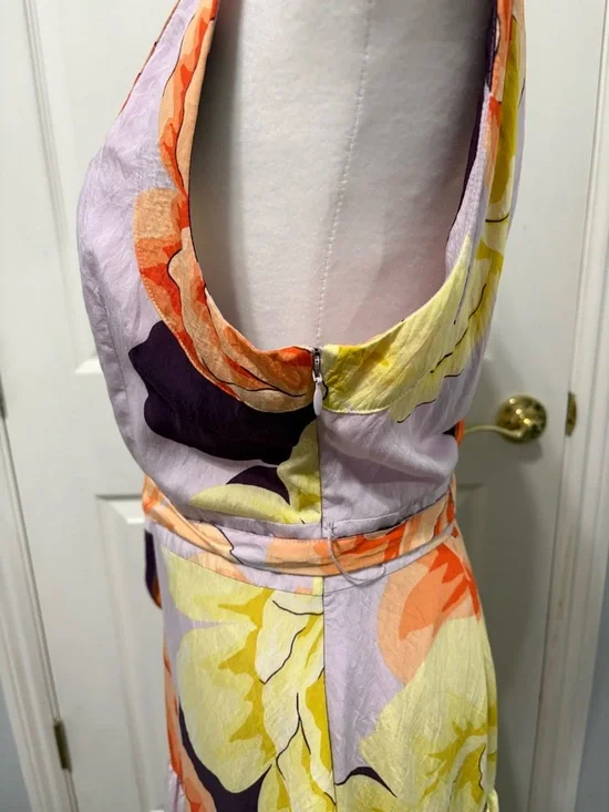 Anthropologie Maeve Floral Wrap Maxi Dress Size 8 - Picture 5 of 13